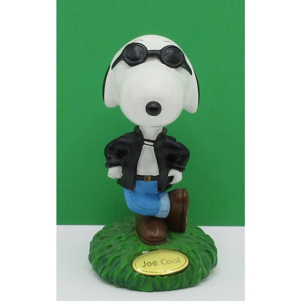 Peanuts Snoopy "Joe Cool"  Black Leather Jacket Sunglasses 3" Resin Figurine